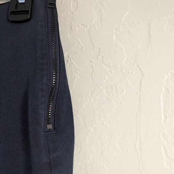 Everlane The Side Zip Work Pants Navy Blue High Rise Stretch Ankle - Picture 5 of 6